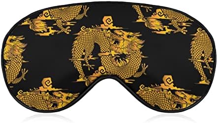 Dragões do leste tradicional Sorma de máscara ocular para olhos com linha de venda ajustável para viagens de avião