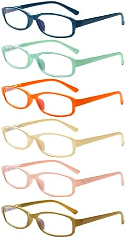 Norperwis 6 Pack Senhoras Lendo óculos para mulheres Blue Blocking Blocking Spring Fashion Fashion yeeglasses Leitores para mulheres