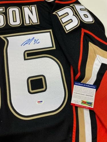 John Gibson assinou Anaheim Ducks Reebok Jersey PSA/DNA CoA grande - Jerseys autografadas da NHL