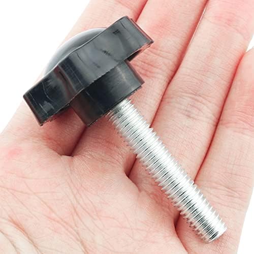 Sjzbin 5pcs preto m8 x 40mm rosca substituto mano de altura de aperto para parafuso de aperto parafuso de aperto no botão de reposição rápida de remoção para guarda -chuva botão de reposição de base