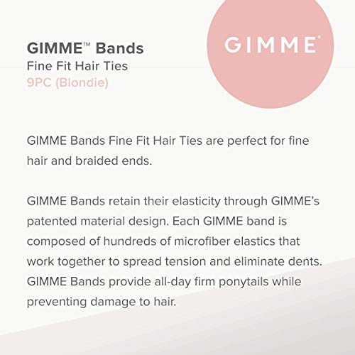 Gimme Beauty - Cabelos finos - sem dano faixas de cabelo - Blondie - Elastics de microfibra sem costura - acessórios
