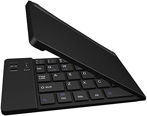 Trabalhos da CellET Ultra Slim dobring -Wireless Bluetooth Teclado compatível com o Alcatel OneTouch Hero com o teclado recarregável do teclado FullSize!