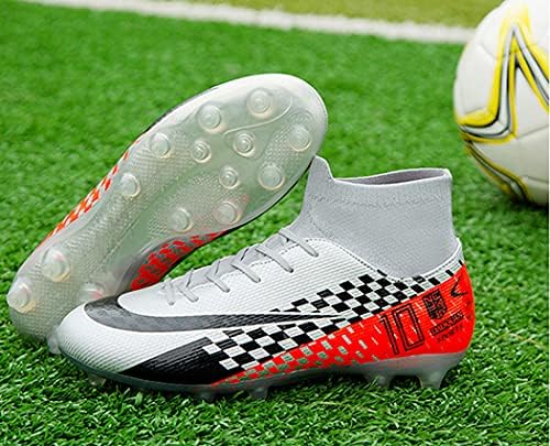 Sapatos de futebol qzzsmy para tacos de futebol com tacos inteiros/externos Competição/treinamento/tênis atléticos