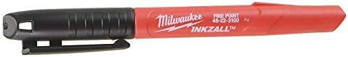 Marcadores de ponto de Milwaukee Inkzall, finos, pretos