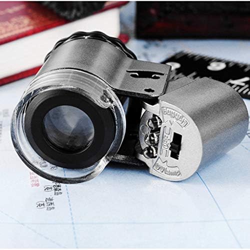 Melhor WSZJJ ， Mini microscópio portátil com microscópios de mão de bolso de zoom de zoom HD leve para joalheiros