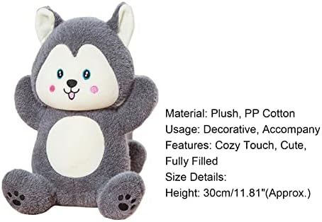 Luyanhapy9 30 cm de lobo de pelúcia sofá de brinquedo vestido vestido com travesseiro de pelúcia macia de boneca