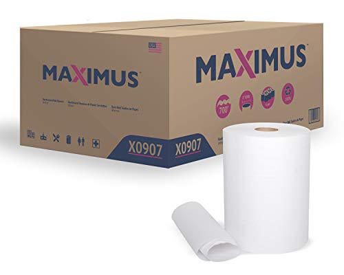 Maximus X0907 de alta capacidade de 10 Premium Recylel Tad Alternative Roll Paper Tootes Comercial Toalhas para escritório, restaurante e instalações de saúde