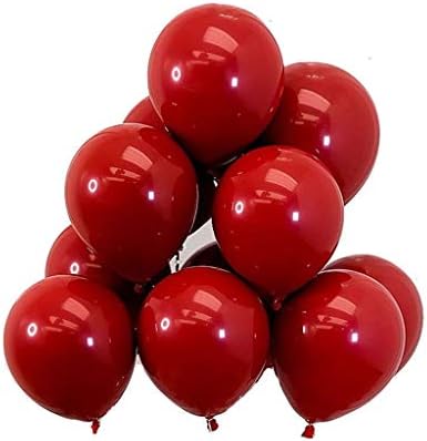 Janou Ruby Balões vermelhos jóias Balões de látex vermelho de 10 polegadas Pacote de decoração de casamento 50pcs