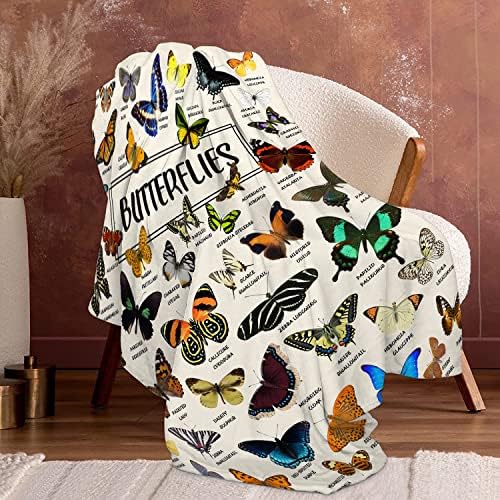 Cobertor de borboleta para homens, Ultra Moble Butterfly Throw Plain for Butterfly Lovers, Cobertor de Presentes de Borboleta de Adultos