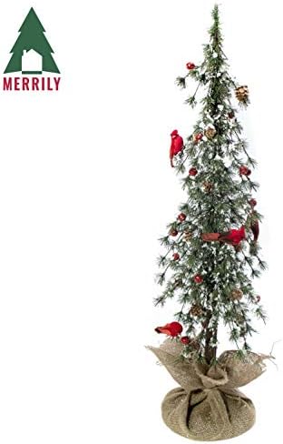 Merly Snowy Ming Pine, altura de 32 polegadas, verde