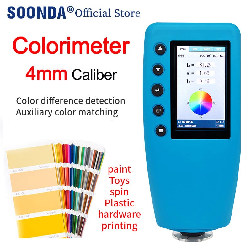 Analisador de cores portátil colorilzer digital de laboratório medidor de cor do testador de cores Diferença de colorido Medidor TFT Exibição de cor 4mm calibre