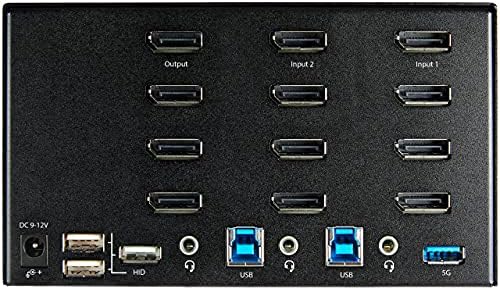 Startech.com 2 Porta Monitor DisplayPort KVM Switch - 4K 60Hz UHD HDR - Desktop 4K DP 1,2 kVm com 2 porta USB 3.0 Hub