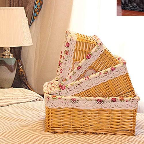 Cesto de lavanderia cesta de cesta de vime Rattan storage bin with liner liner vime cesta de cesto de cesta de frutas