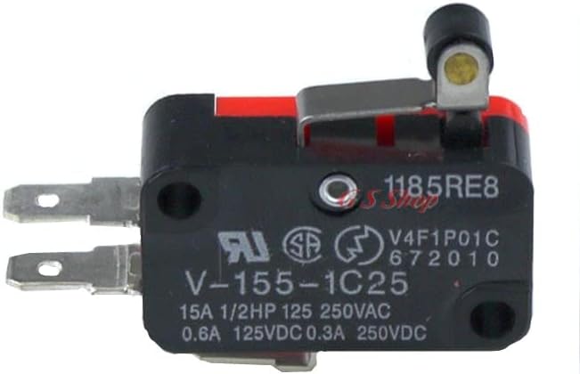 1PCS V-155-1C25 15A Micro limit switch Push Button SPDT Momentário Snap Action Chavent, interruptor de viagem, interruptor,