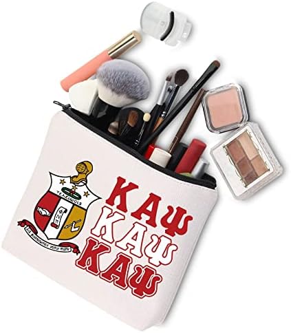 BWWKTOP KAP Bolsa de maquiagem de maquiagem Grega Presentes da fraternidade Presente Presente Presente de Letas