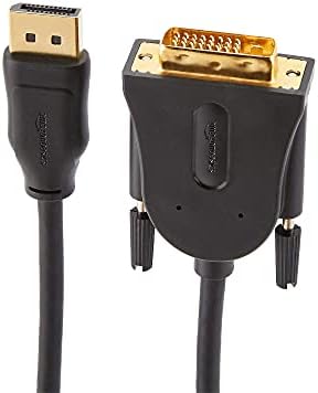 Basics DisplayPort para DVI Exibir cabo - 6 pés e HDMI para cabo adaptador DVI, preto, 6 pés, 1 pacote