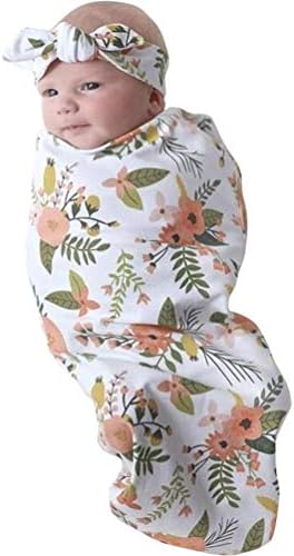 Recém -nascido menino menina adorável saco de dormir e bandana de 2pcs vestido de cobertor infantil bebê voltando para casa conjunto de roupas