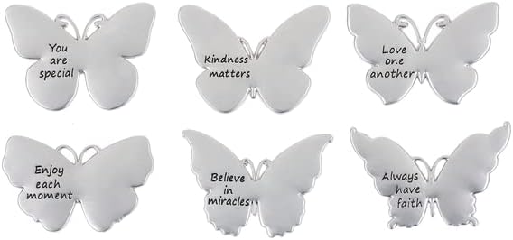Ganz O milagre de cada dia Butterfly Charm Pocket Token com cartão de história ~ A frase aleatória/borboleta será escolhida