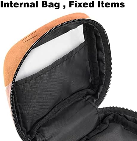 Cat gato laranja e preto listrado menstrual bolsa de saco de guardana