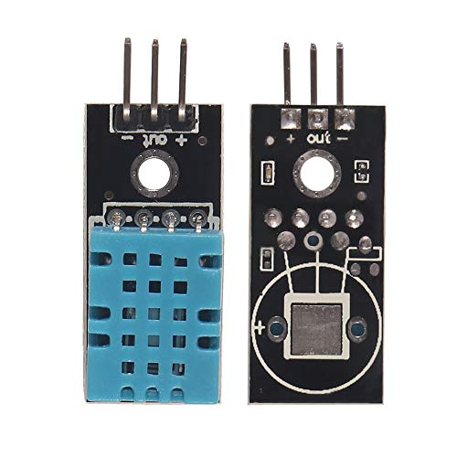 Aoicrie DHT11 Sensor de umidade de temperatura Módulo Digital Single Bus 3.3V-5V com fios de jumper para Raspberry Pi