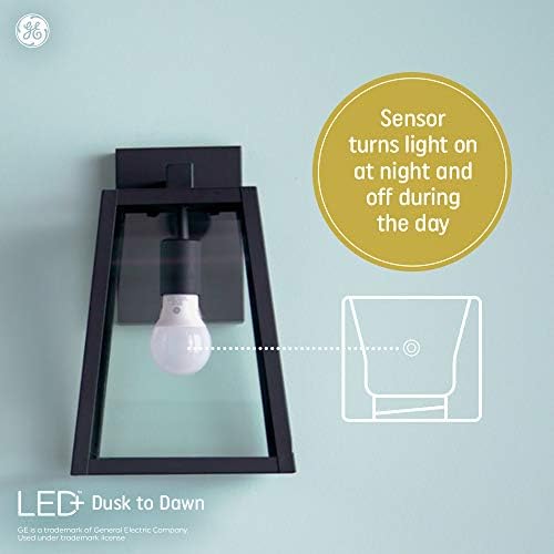 Iluminação GE LED+ DUSK TO LIDADOS LEITOS DE LEITOS DAWN com sensores de luz solar, lâmpada automática de sensor de luz, branca macia,