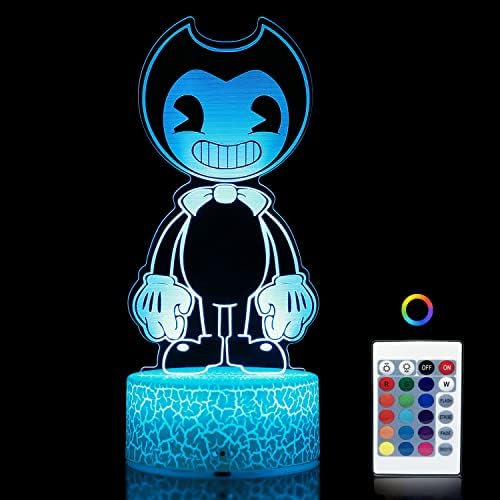 Arrucólio 3D Bendy Night Light Ilusão Lâmpada de mesa LED com 16 cores Alterar toque e sala de controle remoto Presentes