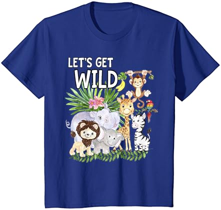 Vamos obter a festa do Safari dos animais do zoológico selvagem por dia na camiseta do zoológico