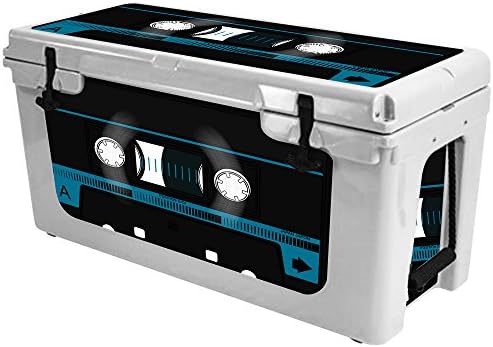 MightySkins Skin Compatível com RTIC 65 Cooler - fita cassete | Tampa protetora, durável e exclusiva do encomendamento