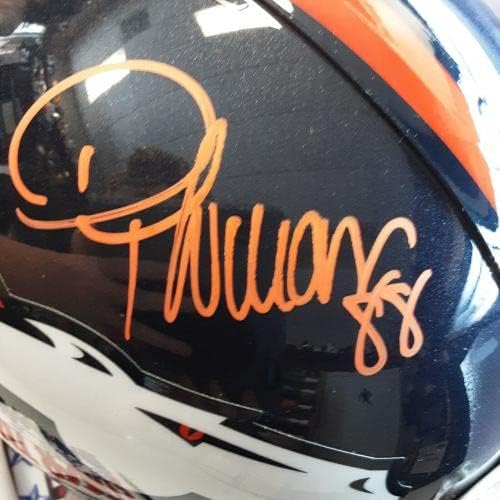 Demaryius Thomas autêntico assinado autografado com capacete autêntico de tamanho real JSA - Capacetes NFL autografados
