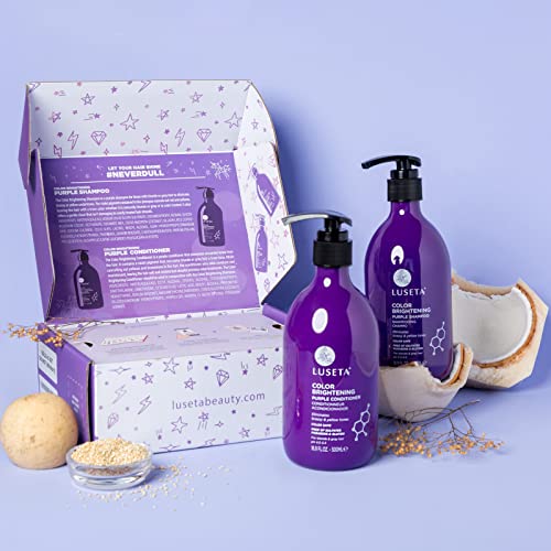 Luseta Purple Shampoo e Condicionador Conjunto e pacote de máscara de cabelo roxo