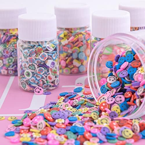 1000pcs/saco borboleta/flor/sorriso várias formas coloridas colorv 3d argila fatias para decoração de design de unhas diy -