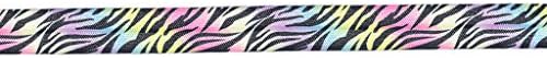 DIY Park de 5 jardas de 5/8 arco -íris zebra estampa dobrada sobre spandex elástico banda de cetim Baby Baby Hair tie costura