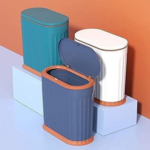 Lixo de recipiente de lixo wxxgy pode lixo de lixo cesta de lixo para lixo para o escritório em casa banheiro lixo/azul profundo