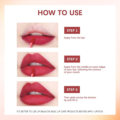 npkgvia 12 color gloss lip copo non stick não desbota veludo batom lip lip lipstick macio à prova d'água duradoura Lip