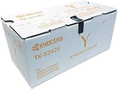 Kyocera TK-5242Y Cartucho de toner amarelo, trabalha com ECOSYS P5026CDW / M5526CDW, genuíno, até 3000 páginas