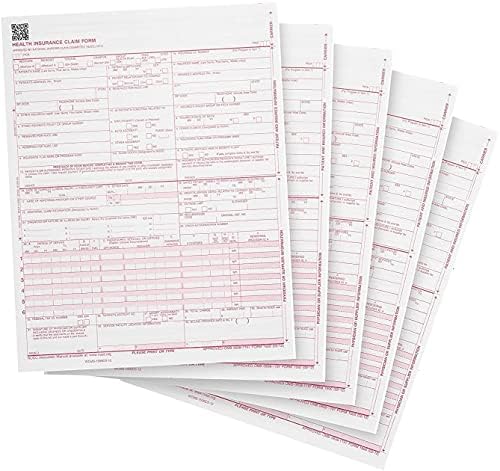 SecurityDocs 500 CMS-1500 Formulários de reclamação de seguro de saúde, laser/jato de tinta compatível com 8.5x11, 500