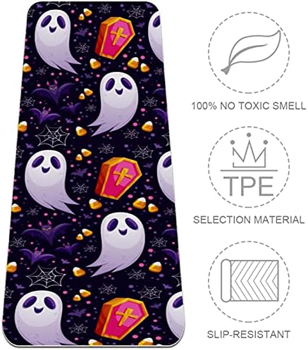 Mamacool Yoga Mat fofo Halloween Pattern 2 Eco Friendly Non Slip Fitness Exercition tapete para pilates e exercícios de piso