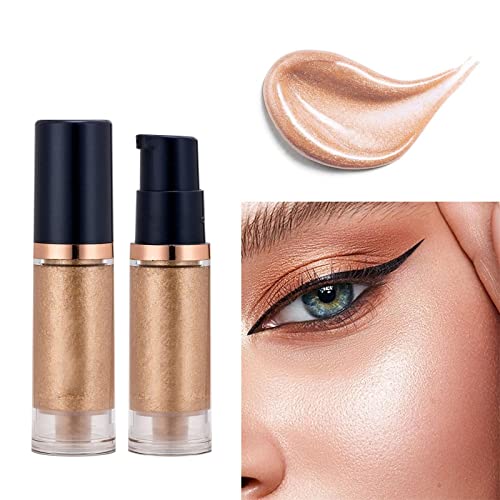 Maquiagem mais marcante luminizador de face luminizer à prova d'água hidratante líquido líquido maquiagem líquida líquido bronzer líquido brilho líquido Óleo liso corporal brilho de 6 ml Destaques de renda sintética sintética