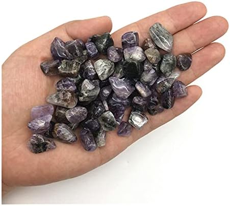 Laaalid xn216 50g 3 tamanho de quartzo roxo rutilado cristal de cristal caído de cura a granel de pedras naturais e minerais naturais