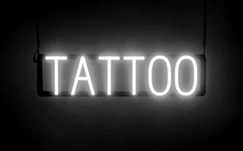 Signbrite Tattoo liderado por neon para negócios. 24,1 x 6,3 LEDs ultra-brilhantes, com eficiência energética e de