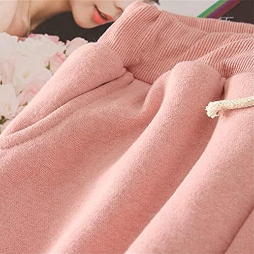 Christmas Womens Casual Baggy Fleece Sweetpants Drawtring Breadgers calças de rena de renas para lounge atlético com bolsos