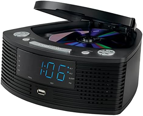 Jensen® estéreo Compact Disc Player com AM/FM Digital Dual Alarm Clock Radio