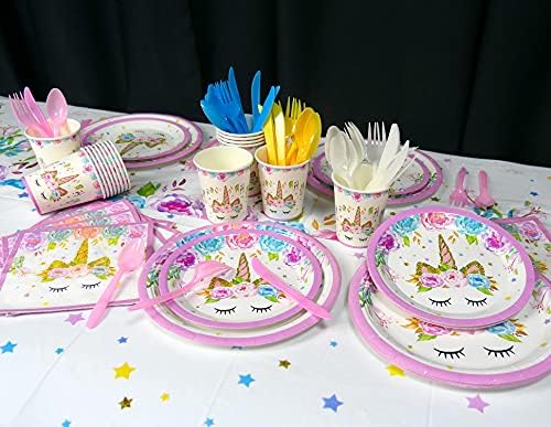 Decorações de aniversário de unicórnio de unicórnio para meninas, presentes do dia dos namorados para crianças servem