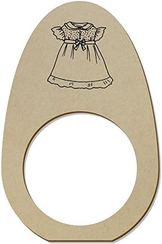 Azeeda 5 x 'vestido de bebê' anéis/suportes de guardanapo de madeira