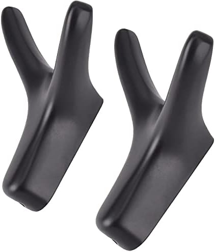 2 PCs Black Horn Gays Montado na parede, ganchos de parede dupla de metal pesado para pendurar chapéu de toalha de casaco etc.