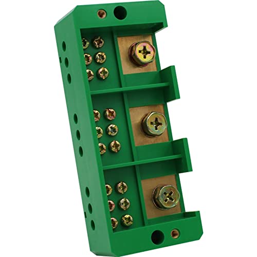 Caixa de distribuição de conexão 3-in 9-saída tríplice terminal verde bloco de junção de junção caixa de peças 1pcs
