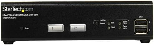 Startech.com 2 Porta USB VGA KVM Switch com tecnologia de comutação rápida DDM e cabos - VGA USB KVM Switch - Switch