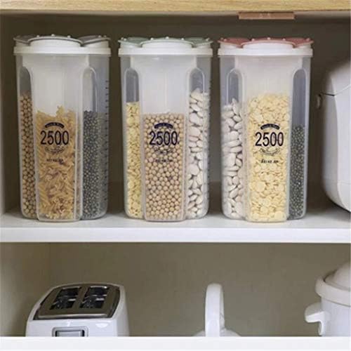Lkyboa Rotcing Plastic Cereal Dispenser Storage Box de cozinha alimentos alimentos de arroz caixa de armazenamento