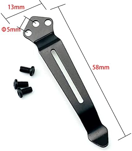 1x Black Deep Carry Pocket Clipe Tools Acessórios Faca acessórios + 3 parafusos portáteis para benchmade 535