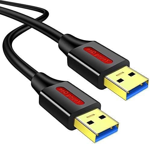 Yeung qee USB 3.0 A a um cabo masculino de 1 m, USB para USB Tipo A Male a Macho Cabo USB 3.0 Cordão USB duplo para disco